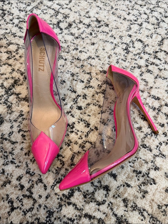 SCHUTZ Shoes - Schutz Women's Pink Pointed-Toe PVC Stiletto Pumps